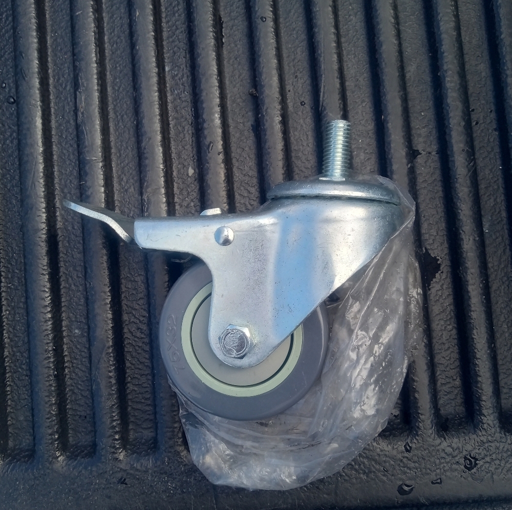 Heavy Duty Locking Swivel Casters. Set of 2.